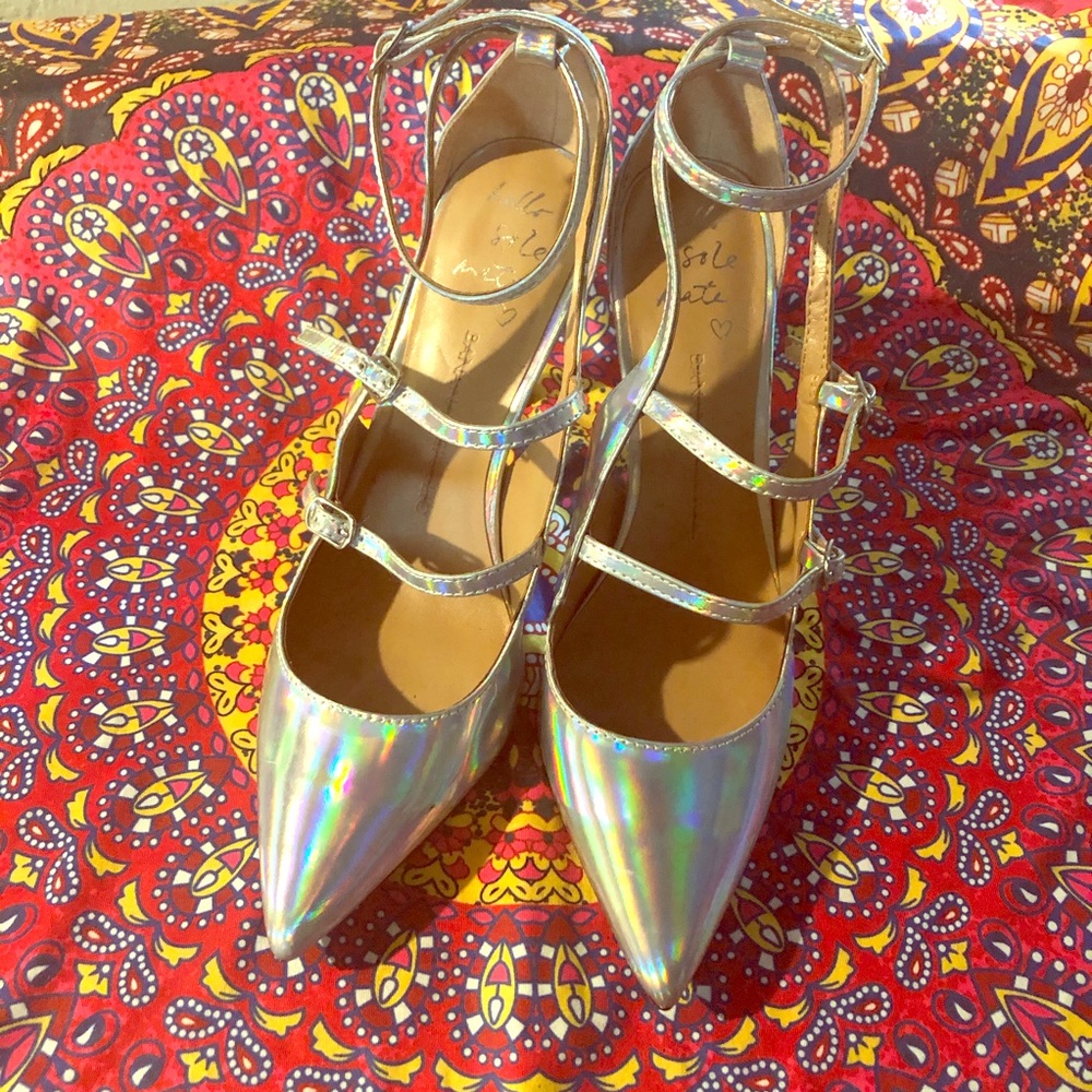 Banana Republic Iridescent Strappy Heels